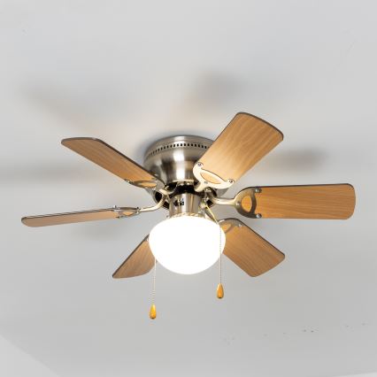 ZEVENTI - Stropni ventilator GALDANA 1xE27/60W/230V rjava/bež