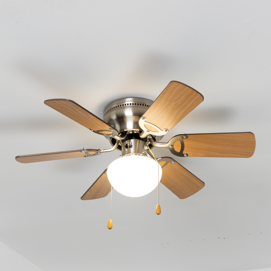 ZEVENTI - Stropni ventilator GALDANA 1xE27/60W/230V rjava/bež