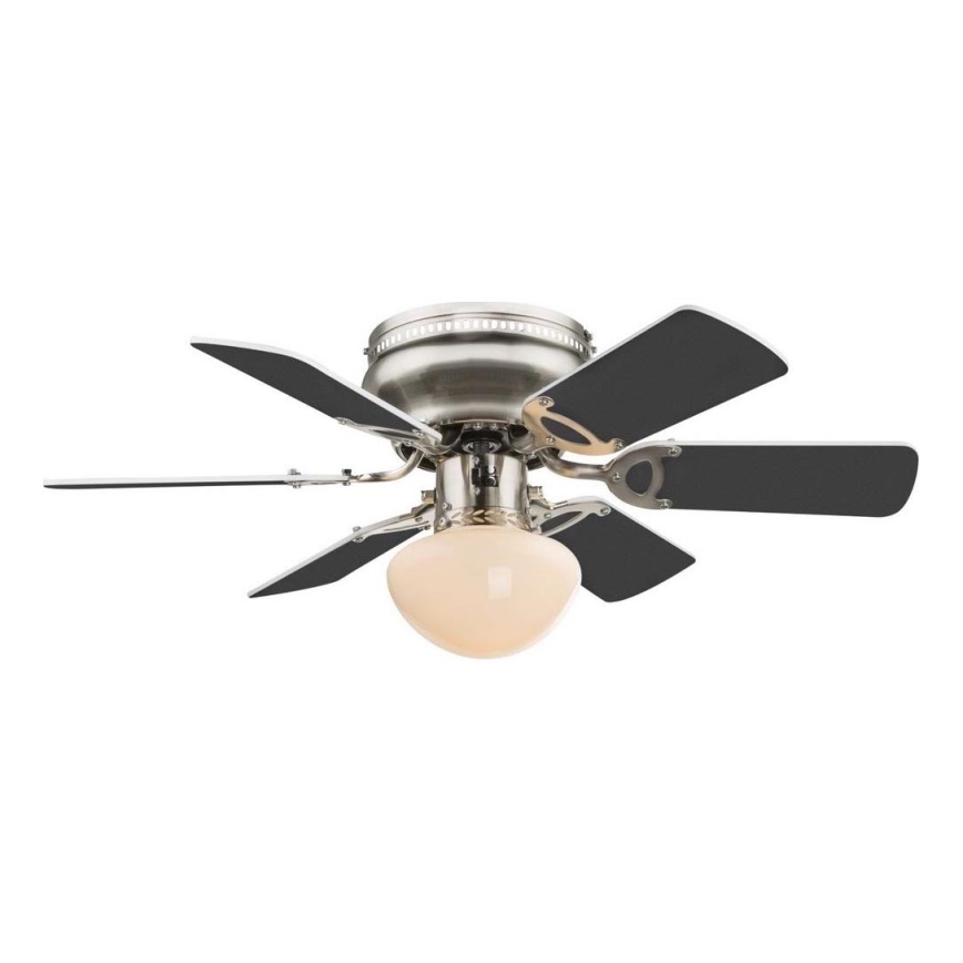 ZEVENTI - Stropni ventilator GALDANA 1xE27/60W/230V siva/bela