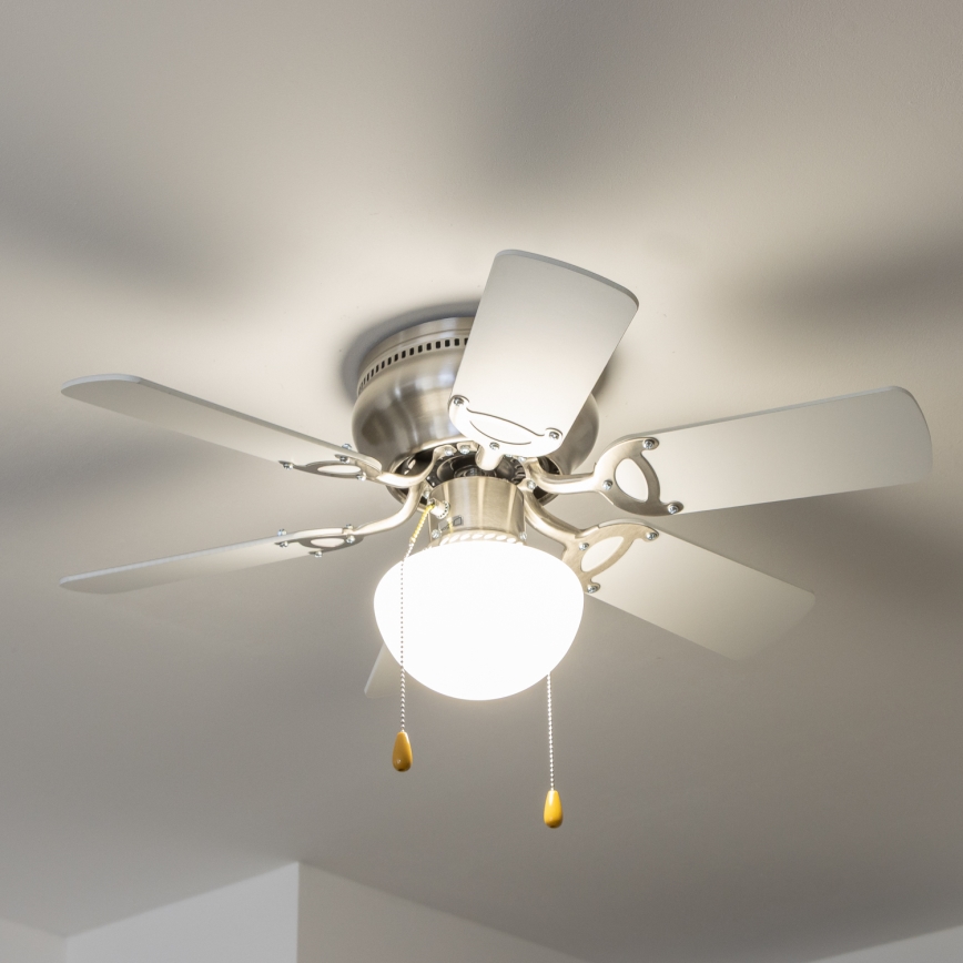 ZEVENTI - Stropni ventilator GALDANA 1xE27/60W/230V siva/bela
