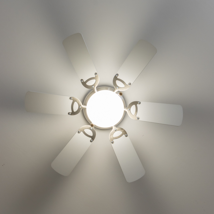 ZEVENTI - Stropni ventilator GALDANA 1xE27/60W/230V siva/bela