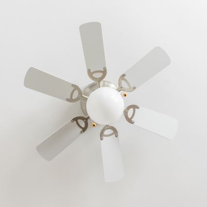 ZEVENTI - Stropni ventilator GALDANA 1xE27/60W/230V siva/bela