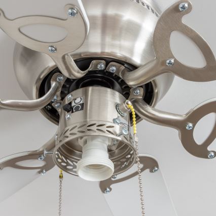 ZEVENTI - Stropni ventilator GALDANA 1xE27/60W/230V siva/bela