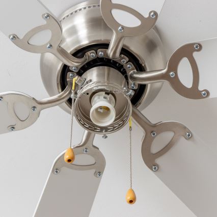 ZEVENTI - Stropni ventilator GALDANA 1xE27/60W/230V siva/bela