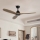 ZEVENTI - Stropni ventilator LAURIA Wi-Fi Tuya črna/hrast + Daljinski upravljalnik