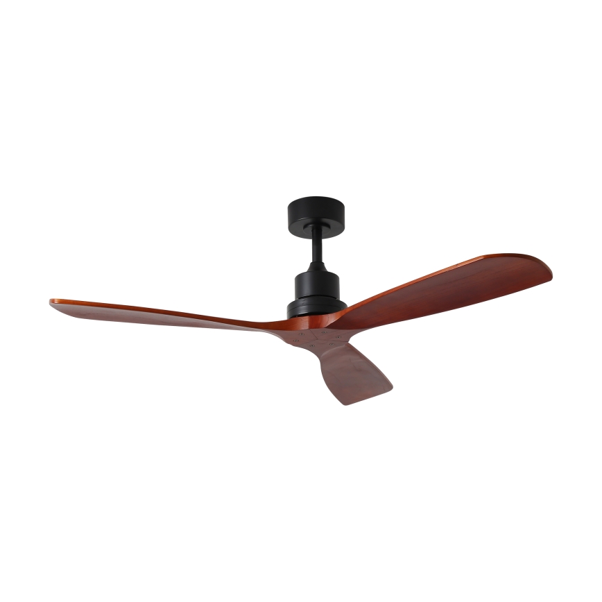 ZEVENTI - Stropni ventilator LIONI Wi-Fi Tuya črna/hrast + Daljinski upravljalnik