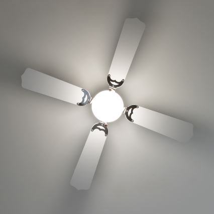 ZEVENTI - Stropni ventilator NAVAGIO 1xE27/60W/230V črna/bela