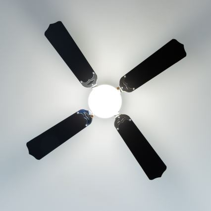 ZEVENTI - Stropni ventilator NAVAGIO 1xE27/60W/230V črna/bela