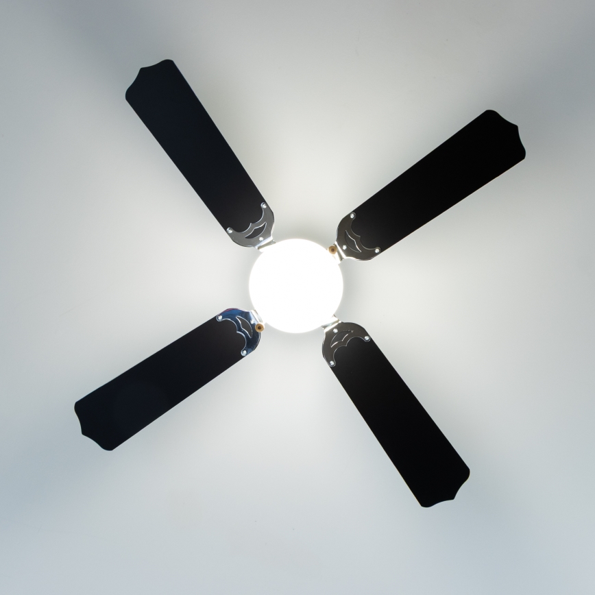 ZEVENTI - Stropni ventilator NAVAGIO 1xE27/60W/230V črna/bela