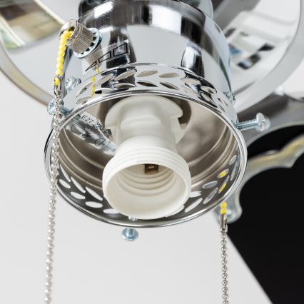 ZEVENTI - Stropni ventilator NAVAGIO 1xE27/60W/230V črna/bela