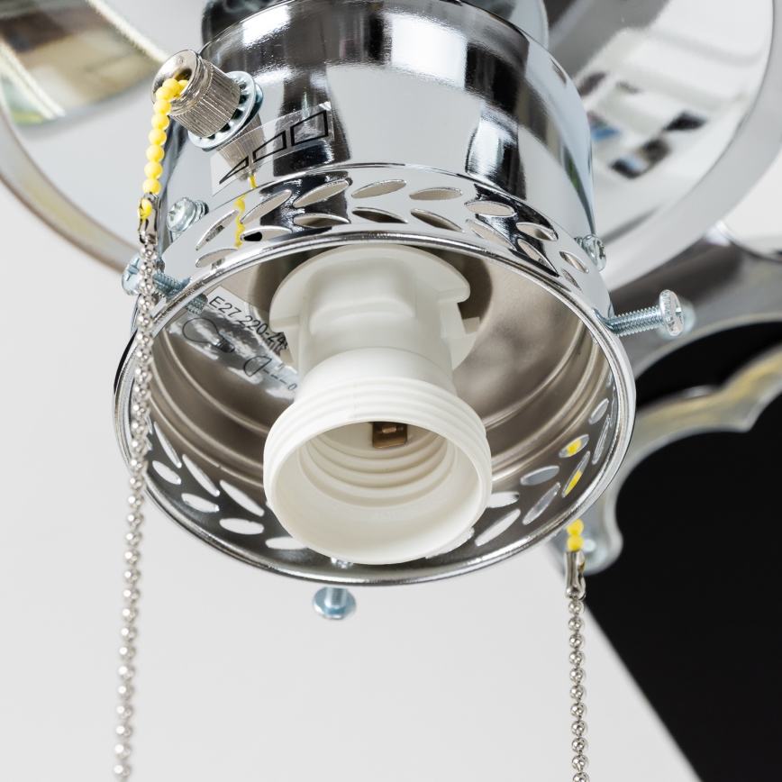 ZEVENTI - Stropni ventilator NAVAGIO 1xE27/60W/230V črna/bela