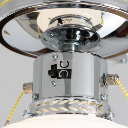 ZEVENTI - Stropni ventilator NAVAGIO 1xE27/60W/230V črna/bela