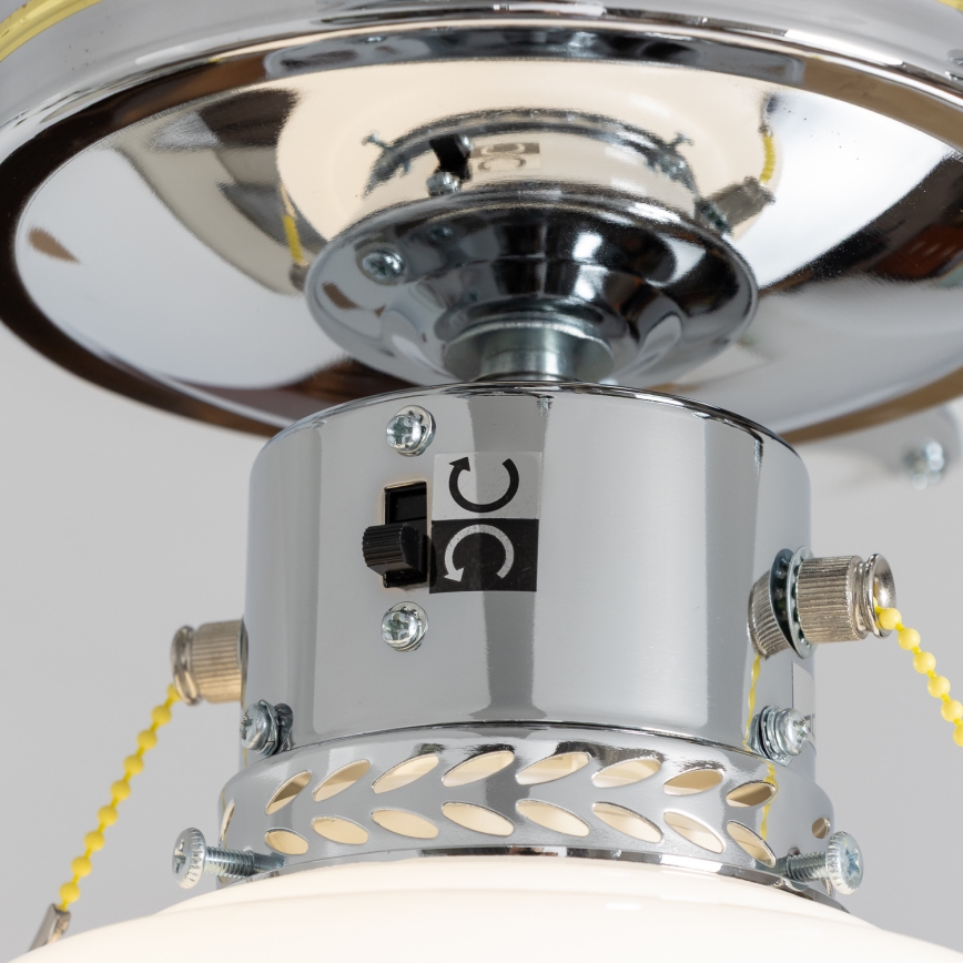 ZEVENTI - Stropni ventilator NAVAGIO 1xE27/60W/230V črna/bela