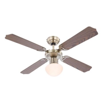 ZEVENTI - Stropni ventilator NAVAGIO 1xE27/60W/230V rjava