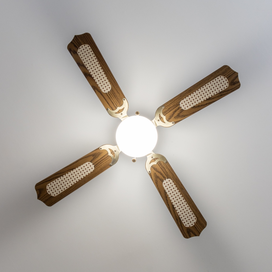 ZEVENTI - Stropni ventilator NAVAGIO 1xE27/60W/230V rjava