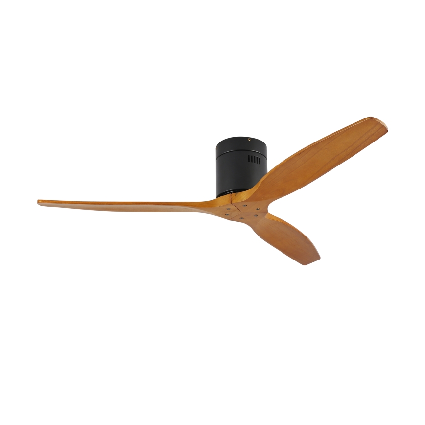ZEVENTI - Stropni ventilator SPELLO Wi-Fi Tuya črna/hrast + Daljinski upravljalnik
