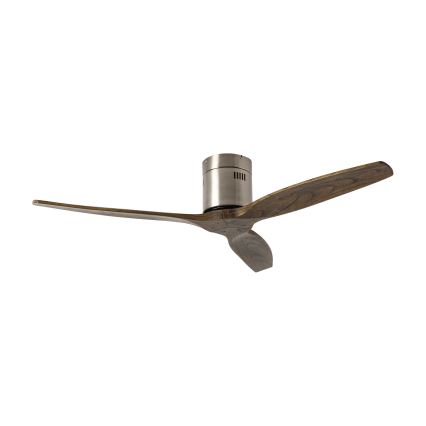 ZEVENTI - Stropni ventilator SPELLO Wi-Fi Tuya mat krom/hrast + Daljinski upravljalnik