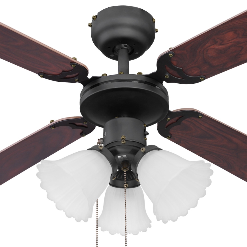 ZEVENTI - Stropni ventilator ZURRIOLA 3xE27/60W/230V