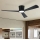 ZEVENTI - zatemljiv LED stropni ventilator AUREX LED/24W/230V 3000/4000/6000K Wi-Fi Tuya črne barve + daljinski upravljalnik