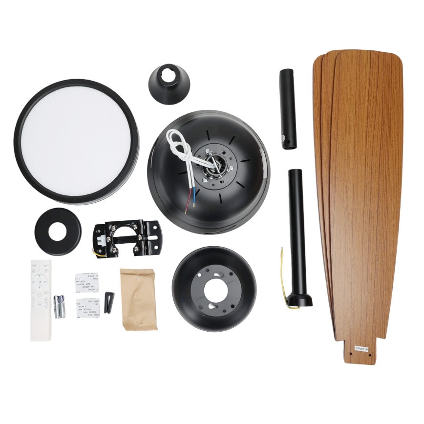 ZEVENTI - LED zatemnljiv stropni ventilator ULUWATU LED/20W/230V 2700-6500K 132 cm rjave barve + daljinski upravljalnik