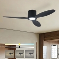 ZEVENTI - Zatemljiv LED stropni ventilator VENTORA LED/24W/230V 3000/4000/6000K Wi-Fi Tuya črna + daljinski upravljalnik