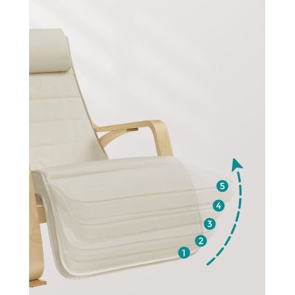 Zibajoči naslanjač RESTLY bež