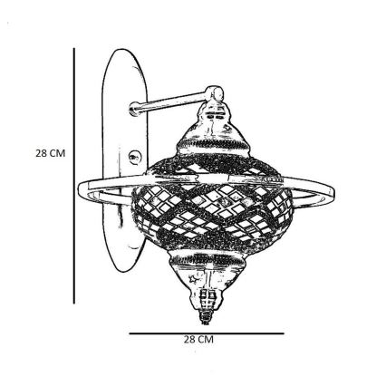 Zidna lampa YENI 1xE27/40W/230V bronasta