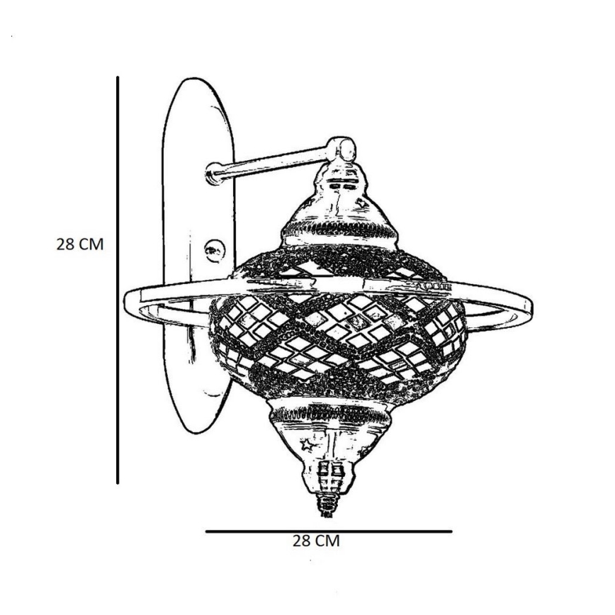 Zidna lampa YENI 1xE27/40W/230V bronasta