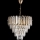 Zlati LED lestenec na verigi 7xE27/60W/230V + 4xLED/6W premer 40 cm