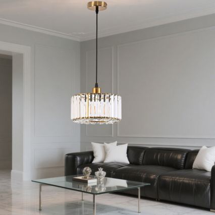 Zlati lestenec VETRO na kablu 1xE27/60W/230V