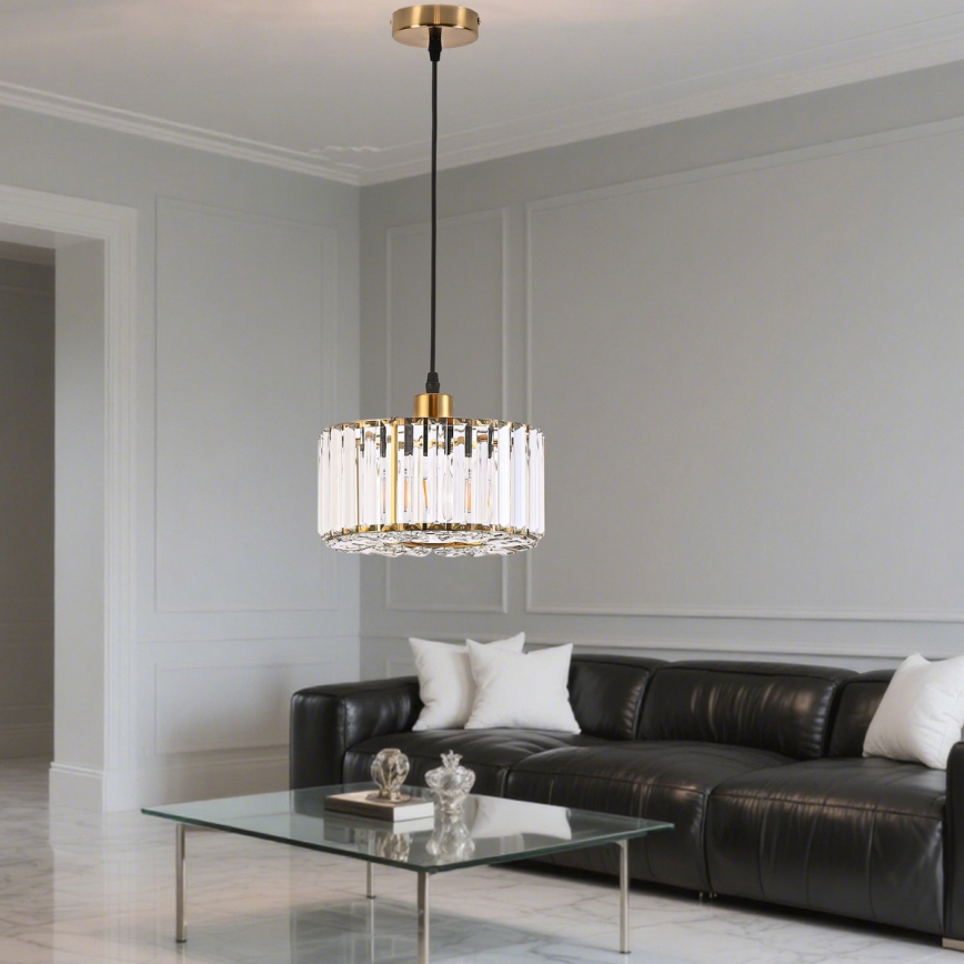 Zlati lestenec VETRO na kablu 1xE27/60W/230V