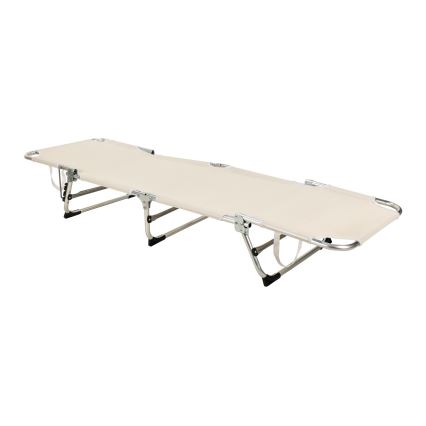 Zložljiv nastavljiv ležalnik SUNO 56x190 cm kremne barve