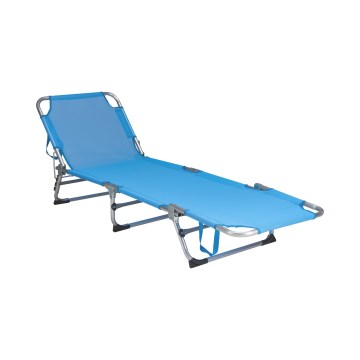 Zložljiv nastavljiv ležalnik SUNO 56x190 cm, moder