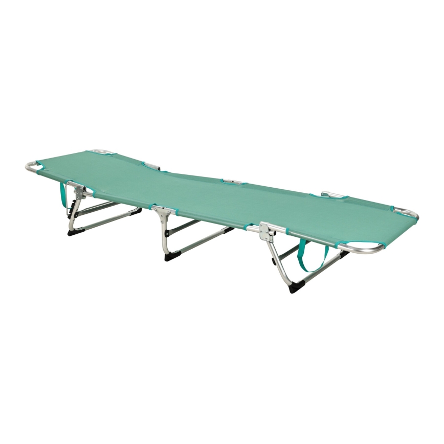 Zložljiv, nastavljiv ležalnik SUNO 56x190 cm v turkizni barvi