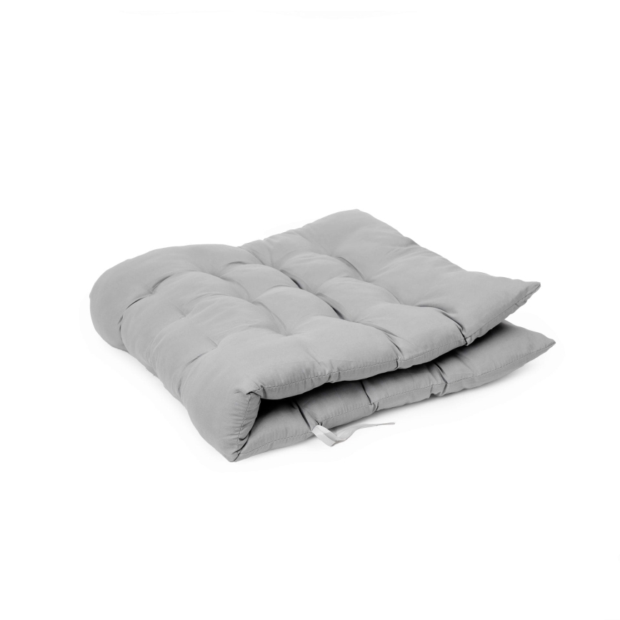 Zložljiv stol za kampiranje z mattress črna/siva