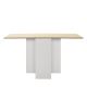 Zložljiva jedilna miza 75x140 cm rjava/bela