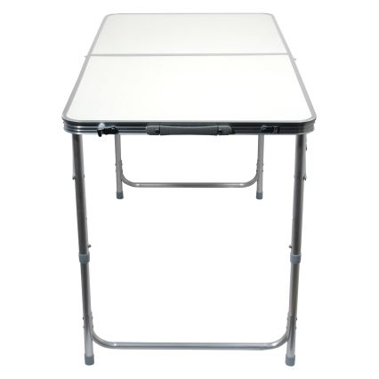 Zložljiva miza za kampiranje + 4x chair bela/mat krom