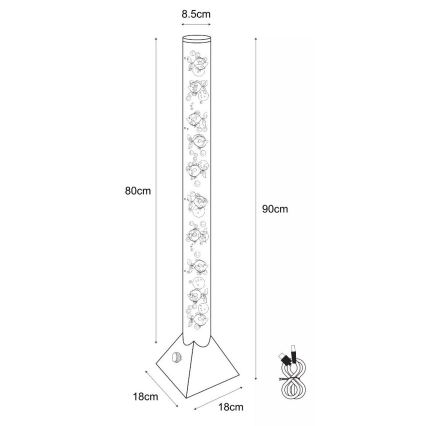 Zuma Line - LED RGB Talna svetilka LED/3,6W/5V