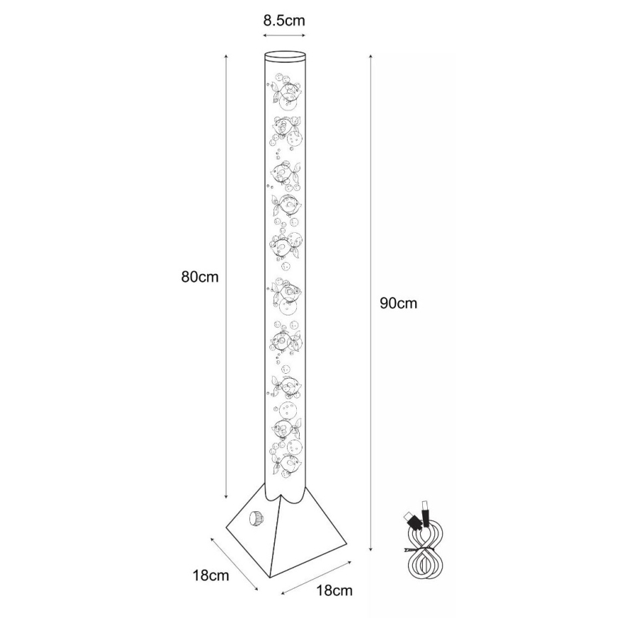 Zuma Line - LED RGB Talna svetilka LED/3,6W/5V
