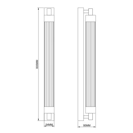 Zuma Line - LED stenska svetilka LED/14W/230V črna