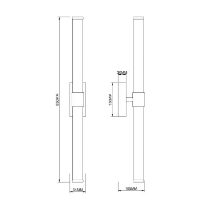 Zuma Line - LED stenska svetilka LED/12W/230V medena