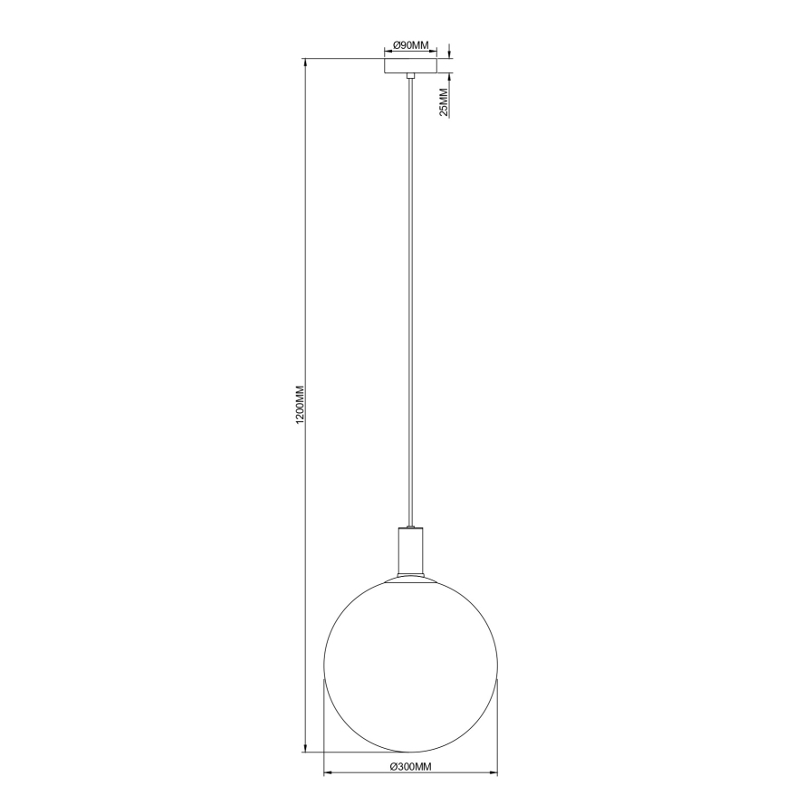 Zuma Line - Viseči lestenec na jekleni vrvici 1xE27/25W/230V, premer 30 cm, zlata/črna