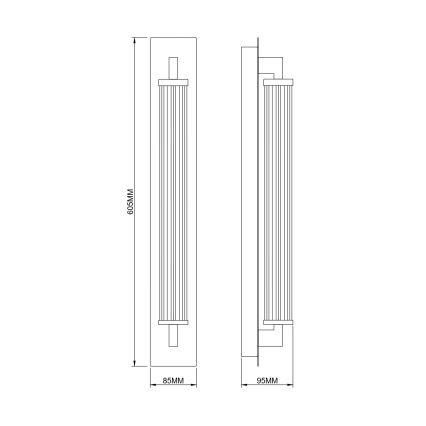 Zuma Line - LED stenska svetilka LED/13W/230V zlata