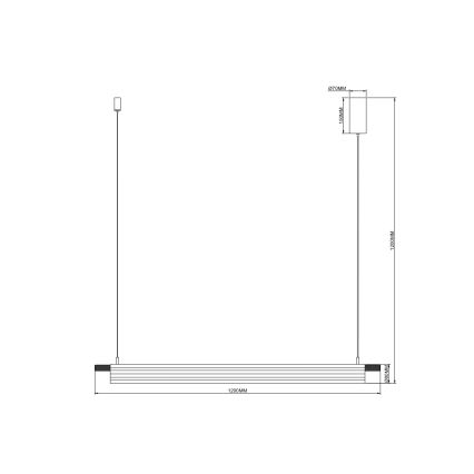 Zuma Line - LED lestenec na kablu LED/14W/230V zlati