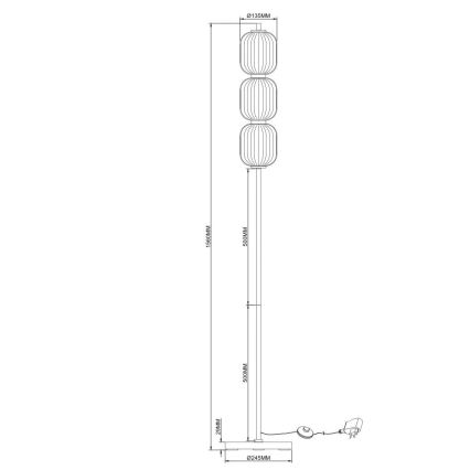 Zuma Line - LED stoječa svetilka LED/20W/230V zlata