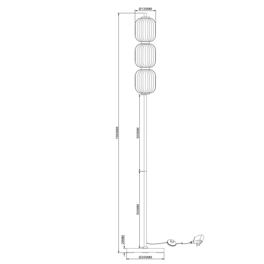 Zuma Line - LED stoječa svetilka LED/20W/230V zlata