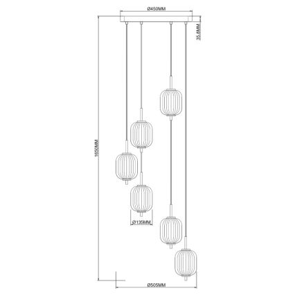 Zuma Line - LED lestenec na žici LED/34W/230V premer 50,5 cm zlata