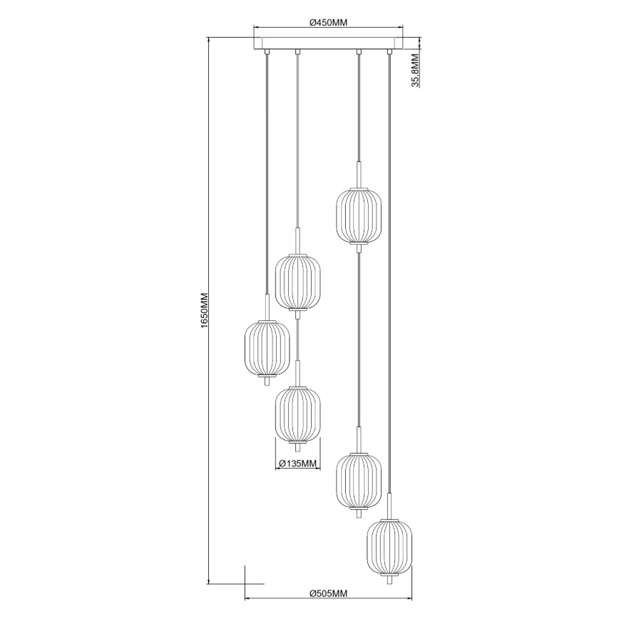 Zuma Line - LED lestenec na žici LED/34W/230V premer 50,5 cm zlata