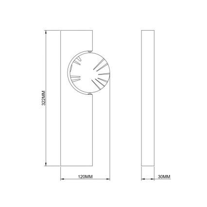 Zuma Line - LED stensko svetilo LED/3W/230V črna/zlata