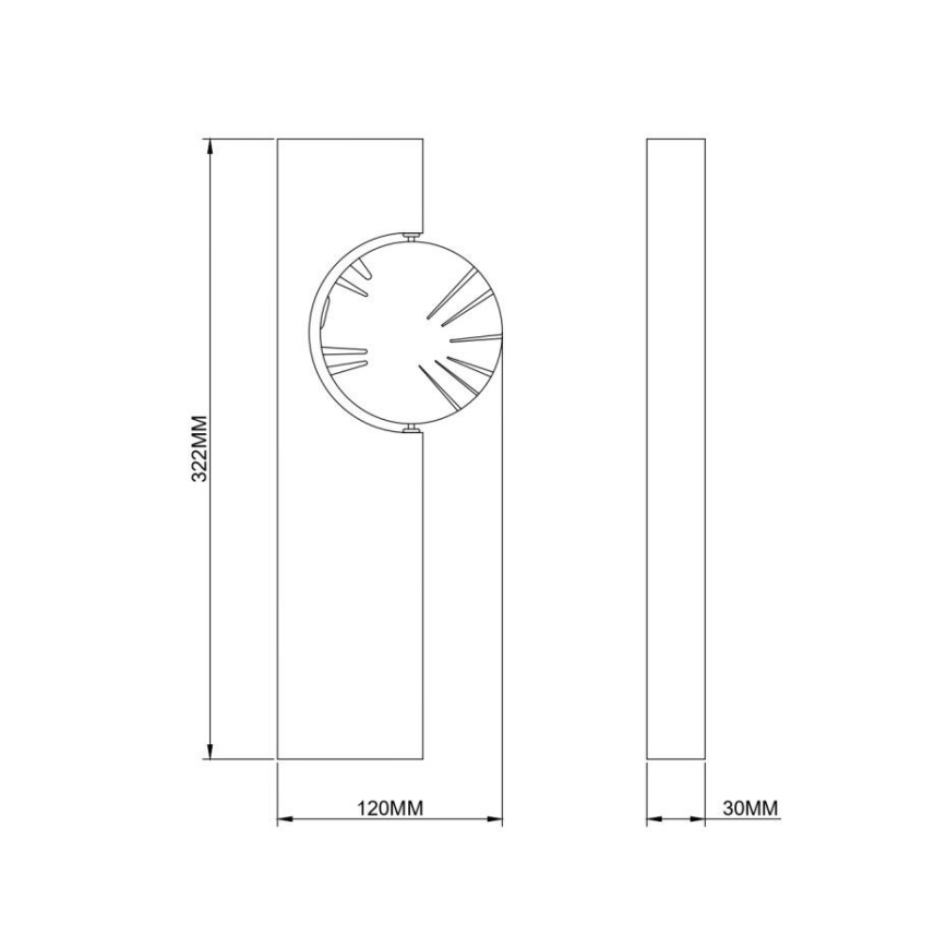 Zuma Line - LED stensko svetilo LED/3W/230V črna/zlata